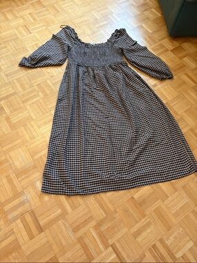 Anko Gingham Smocked  Maxi Dress